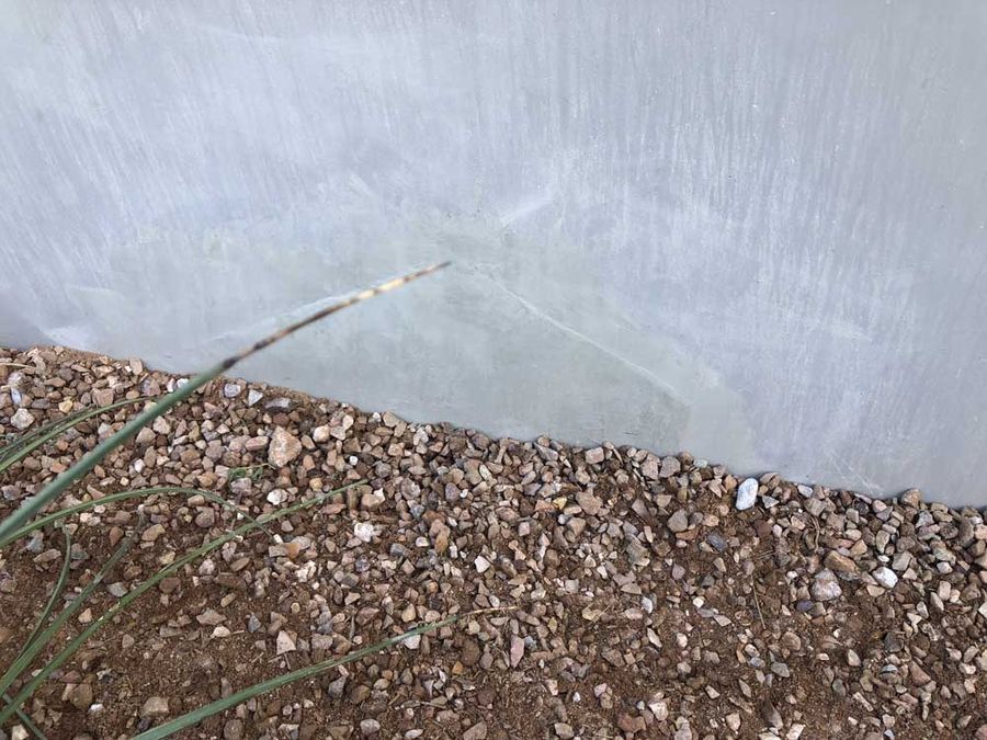 The same tilt panel base repaired and finished, after repair